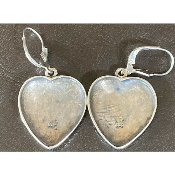L&H Lewis & Heubner Sterling Silver 925 Cupid Shooting Arrow Heart Earrings - Picture 5 of 7